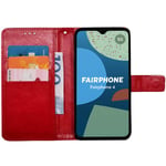 Mobilplånbok 3-kort Fairphone 4 - Röd
