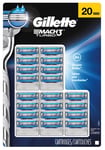 Pack 20 Lames GILLETTE MACH3 TURBO Recharges Rasoir Gilette Match 3 Match3 Mach