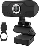 CGZZ Webcam PC avec Microphone 1080P, Webcam USB Plug-and-Play avec Couvercle de confidentialité, adaptée aux réunions de Bureau et d'ordinateur Portable, Zoom, Skype, Facetime, Windows, Linux et Mac