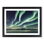 Masterful Aurora Borealis H1022 Framed Print for Living Room Bedroom Home Office Décor, Wall Art Picture Ready to Hang, Black A2 Frame (64 x 46 cm)