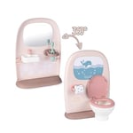 Smoby - Baby Nurse - Toilettes - pour Poupons et Poupées - Apprentissage de l'Hygiène - Lavabo et Brosse à Dents - 220380