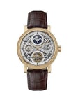 Ingersoll The Row Automatic Mens Watch with Silver Dial and Brown Leather Strap - I12402, Brown, Men