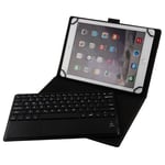 Capida Samsung Galaxy Tab S7 FE 12.4 - Bluetooth/trådlöst tangentbord Nordisk Layout m/avtagbart läderfodral Svart