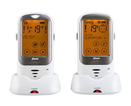 Alecto bébé DBX68 Eco DECT Babyphone vidéo - Babyphone Haute portée jusqu'à 1000 m. - 100% sans interférence - Fonction interphone - Veilleuse - Affichage de la température avec Alarme - Bleu