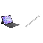 Logitech Combo Touch pour iPad Pro 11 Pouces (M4) Étui Clavier et Stylet numérique Crayon (2018 et Versions ultérieures), Clavier Français AZERTY - Graphite