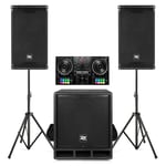 PA System for DJ with Hercules Inpulse 500 DJ Controller - PD COMBO1800