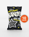 KANDY! Salty Salmiak 10x70g - Sukkerfritt godteri