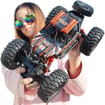 RC Car, 1/14 Metal Shell Double Motors Off Road Vehicle 4WD Fast Speed Racing Cars Dune Buggy Remote Control Monster Truck 2.4Ghz Rechargeable Hobby Car Toy For Boy Gifts