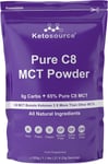 Pure C8 MCT Powder | 4X Ketone Boost versus Other MCT Oils | Zero Carbs | Mixes