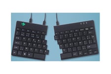 R-Go Ergonomic Keyboard Split break - tastatur - AZERTY - belgisk - sort Indgangsudstyr