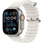 APPLE Apple Watch Ultra 2 Gps + Cellular - 49 Mm Titanfodral White Ocean Band Armband