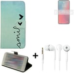 360° wallet case for Apple iPhone 12 Pro + earphones protective cover Design sm