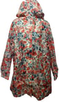 Joules GoLightly Cream Floral Packaway Jacket Waterproof Mac Coat Ladies 8 New