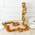250CM Rose konstgjorda blommor Julgirland för bröllop Hemrumsdekoration Vår Höst Trädgårdsbåge DIY Fake Plant Vine Orange