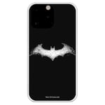 Personalaizer Flexible Case Compatible for iPhone 15 Pro with White Batman Logo