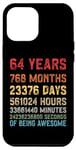 Coque pour iPhone 14 Pro Max 64 ans 768 mois d'être génial pour les personnes âgées