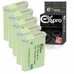 Ex-Pro Digital Camera Battery x5 1910mAh NB-12L NB12L for Canon LEGRIA mini X