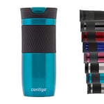 Contigo Byron Snapseal Travel Mug, Stainless Steel Thermal mug, vacuum flask, leakproof tumbler, coffee mug with BPA free Easy-Clean Lid, 470 ml, Biscay Bay