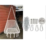 Nologo YO-TOKU Hammock Chair Swing for Kids&Teens,Swing&Hanging Chair,Knitted by Cotton Rope with Romantic Fringes Macrame Hammock Swing Chair for Indoor/Outdoor, Patio, Deck, Yard, Garden,(White) Ch