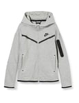 Nike B NSW TCH FLC Fz Sweat-Shirt Garçon DK Grey Heather/(Black) FR: XL (Taille Fabricant: XL)