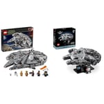 LEGO Star Wars Build Together Starship Bundle, Includes 2 Millenium Falcon Display Models: (75257) Building Toy for 9 Plus Boys & Girls, and (75375) Model Kit for Adults, Memorabilia Gift Idea