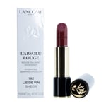 Lancome Red Lipstick L'absolu Rouge Hydrating 192 Lie De Vin Sheer New