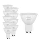 LEXDEN 5W GU10 LED Light Bulb Spotlights Warm White 2700K, Replacement for 50W Halogen and Incandescent Light Bulbs, 450 lumens, Non Dimmable, Pack of 10