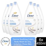 Dove Body Wash Soothing Care & Ultra-gentle Cleansing For Sensitive Skin 6x450ml
