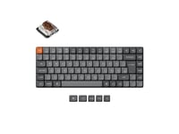 Keychron K3 Max, 75%, Trådlös, Usb + Rf Wireless + Bluetooth, Mekaniska Tangentbrytare, Rgb Led, Grå