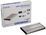 LogiLink Boîtier de disque dur externe IDE USB 2.0 Aluminium 2,5"