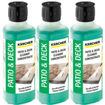 KARCHER Genuine Patio + Deck Pressure Washer Cleaner Detergent Fluid - Mixes up to 5L (Pack of 3)