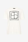 Soaked in Luxury - T-shirt slVarga Flock Tee - Vit