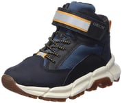 Geox J Flexyper Plus Boy Ankle Boot, Navy Yellow, 11.5 UK Child