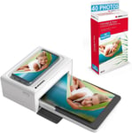 Agfa Photo Pack Imprimante Realipix Moments+Cartouches Et Papiers 40 Photos Supplémentaires-Impression Bluetooth Photo 10X15 Cm Smartphone Apple Et Android,4Pass Sublimation Thermique-Blanc