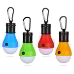 4 st LED Campinglampa Tältljus, Bärbara Hängande Batteridrivna Tältljus för Orkan Nöd Utomhus