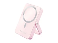 Verbatim Charge 'N' Go - Trådlös Powerbank - Magnetic, With Stand - Li-Pol - 10000 Mah - 20 Watt - 3 A - Pd (24 Pin Usb-C) - Rosa