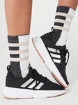 adidas Sportswear Womens Swift Run 23 Trainers - Black/White, Black, Size 4, Women