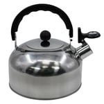 whisling kettle, 2 L Stainless Steel Whistling Camping Kettle Cordless Gas Hob