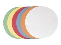 Franken - Moderationskort - Cirkel - 14 Cm Diameter - Vit, Gul, Röd, Grön, Orange, Ljusblå (Paket Om 500)