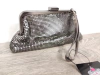 CHRISTINA AGUILERA SECRET POTION Silver Metal Mesh Handbag  Wristlet Clutch  NEW