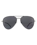 Hugo Boss Mens by Aviator Dark Ruthenium Sunglasses - Grey, Size: 59x14x150mm Metal - Size 59x14x150mm