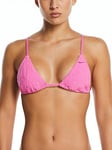 Nike Women's Retro Flow Icon Terry Bikini Top-Pink, Pink, Size L, Women