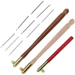 Tambour Krok Nål Tambour Broderi Kit Krok Fransk Virkning Kit Spärr Pärl Nål för kreativa hobbyer för broderi Pärlstickning DIY