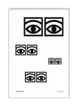 Ögon Black Several Eyes Home Decoration Posters & Frames Posters Black & White Multi/patterned Olle Eksell