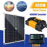 Kit de panneau solaire 400 W+Onduleur Convertisseur 4000W pour Ordinateur Portable
