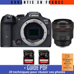 Canon EOS R7 + RF 85mm F1.2 L USM + 2 SanDisk 32GB Extreme PRO UHS-II SDXC 300 MB/s + Guide PDF ""20 techniques pour r?ussir vos photos