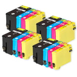 16 Ink Cartridges XL (Set) for Epson WorkForce WF-3010DW & WF-7515 