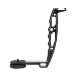 Yunir L-shaped Gimbal Grip, Aluminum Alloy Camera Gimbal L Bracket Extended Single Handle Grip With 1/4in and 3/8in Thread, for Zhiyun Crane 2 DJI Ronin-S Gimbal