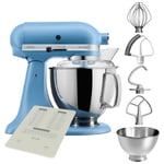 KitchenAid Artisan Stand Mixer Velvet Blue KSM175 4.8L Food Mixer With 2 Bowls