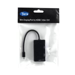 tera câble adaptateur 3 en 1 mini displayport / thunderbolt vers dvi-d / hdmi / vga pour apple macbook pro, air, surface p ens38021